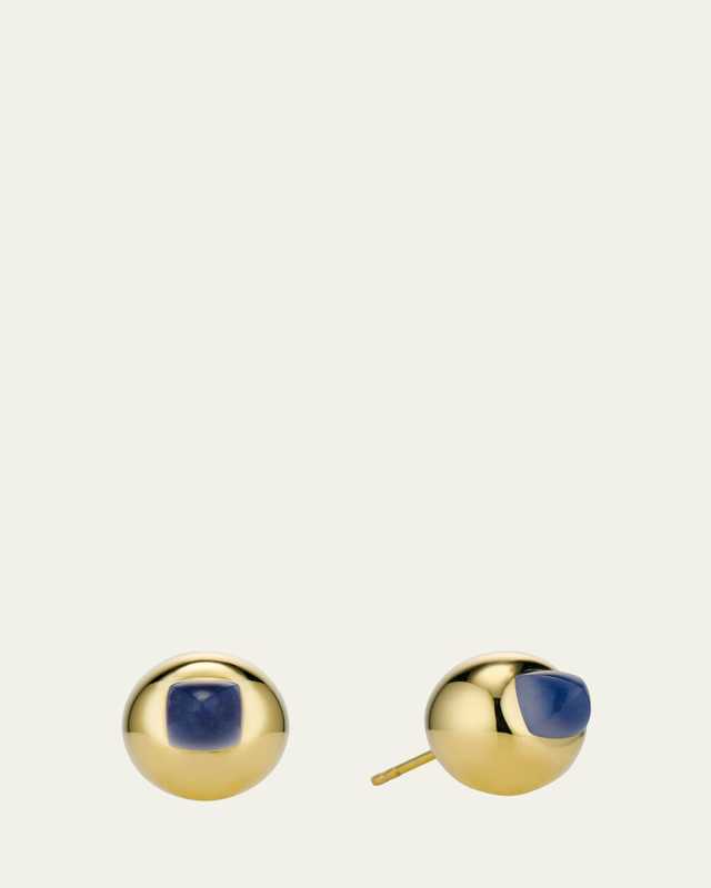 Chalcedony Sugarloaf Stud Earrings